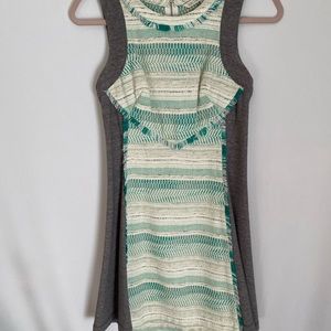 Tweed and knit dress